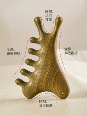 農夫椿 初心 緑檀 4in1 多機能経絡かっさ櫛 - 2.jpg